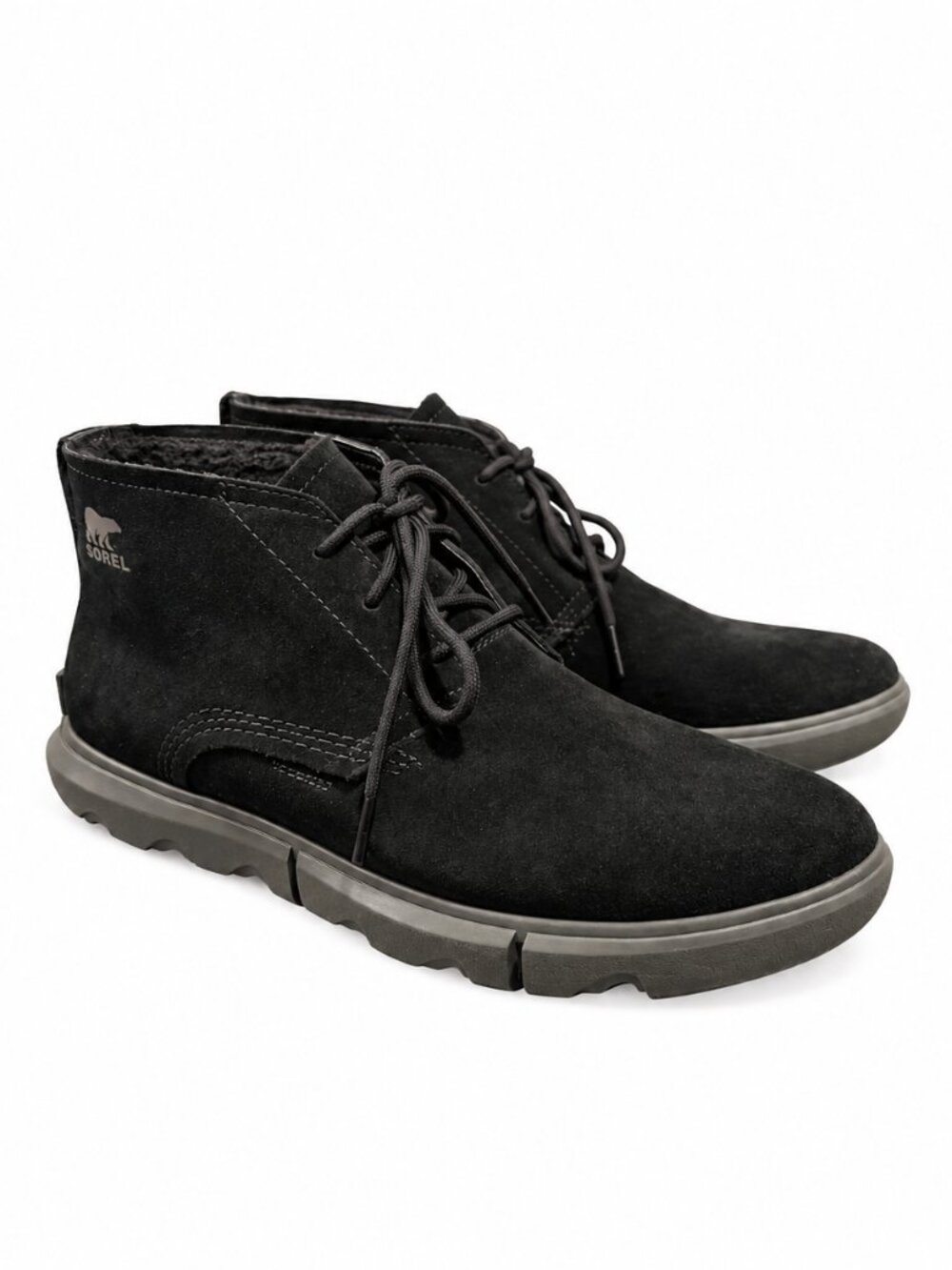 Sorel Explorer Drift Waterproof Boots Men’s 10 Black Suede Chukka Ankle Boots